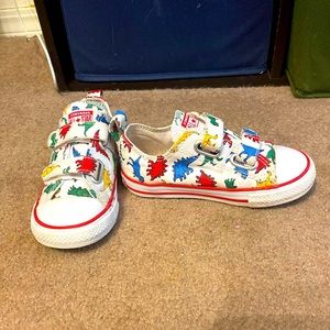 Size 9 Toddler Boys LowTop Dinosaur Converses